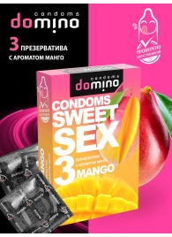 Презервативы для орального секса DOMINO Sweet Sex с ароматом манго - 3 шт. - Domino - купить с доставкой в Серпухове