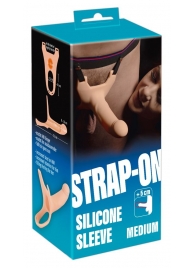 Силиконовый полый страпон на ремнях Silicone Strap-on - 16 см. - Orion - купить с доставкой в Серпухове