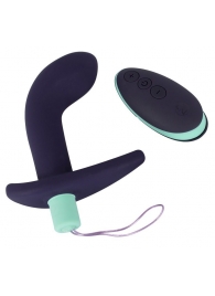 Темно-фиолетовый вибростимулятор простаты с пультом ДУ Remote Controlled Prostate Plug - Orion - в Серпухове купить с доставкой