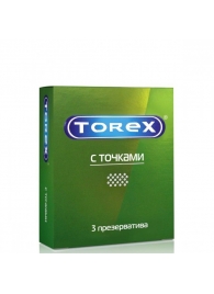 Текстурированные презервативы Torex  С точками  - 3 шт. - Torex - купить с доставкой в Серпухове