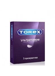 Презервативы Torex  Ультратонкие  - 3 шт. - Torex - купить с доставкой в Серпухове