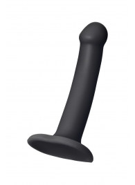 Черный фаллос на присоске Silicone Bendable Dildo S - 17 см. - Strap-on-me - купить с доставкой в Серпухове