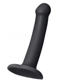 Черный фаллос на присоске Silicone Bendable Dildo S - 17 см. - Strap-on-me - купить с доставкой в Серпухове
