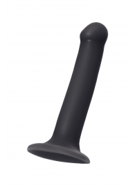 Черный фаллос на присоске Silicone Bendable Dildo M - 18 см. - Strap-on-me - купить с доставкой в Серпухове