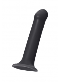 Черный фаллос на присоске Silicone Bendable Dildo L - 19 см. - Strap-on-me - купить с доставкой в Серпухове