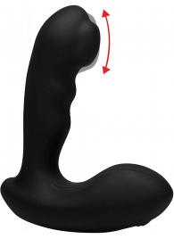 Черный стимулятор простаты Alpha-Pro 7X P-Milker Silicone Prostate Stimulator with Milking Bead - XR Brands - в Серпухове купить с доставкой