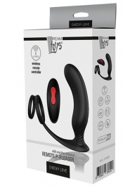 Черный массажер простаты REMOTE P-PLEASER - Dream Toys - в Серпухове купить с доставкой