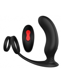 Черный массажер простаты REMOTE P-PLEASER - Dream Toys - в Серпухове купить с доставкой