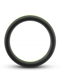 Черно-зеленое эрекционное кольцо Silicone Go Pro Cock Ring - Blush Novelties - в Серпухове купить с доставкой