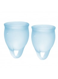 Набор голубых менструальных чаш Feel confident Menstrual Cup - Satisfyer - купить с доставкой в Серпухове