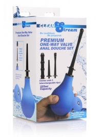 Анальный душ с 3 насадками Premium One-way Valve Anal Douche Set - XR Brands - купить с доставкой в Серпухове