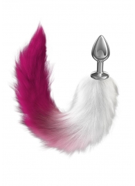 Серебристая анальная пробка с розовым хвостом Galaxy - Lola Games - купить с доставкой в Серпухове