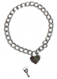 Серебристый ошейник Embrace с ключиком - Lola Games - купить с доставкой в Серпухове