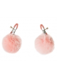 Зажимы на соски Angelic с розовыми меховыми шариками - Lola Games - купить с доставкой в Серпухове