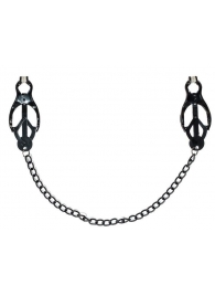 Зажимы на соски Darkside с цепочкой - Lola Games - купить с доставкой в Серпухове