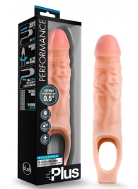 Телесный реалистичный фаллоудлинитель 9 Inch Silicone Cock Sheath Penis Extender - 22,86 см. - Blush Novelties - в Серпухове купить с доставкой