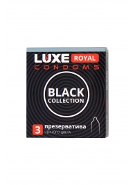 Черные презервативы LUXE Royal Black Collection - 3 шт. - Luxe - купить с доставкой в Серпухове