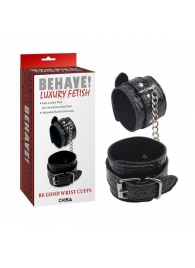 Черные наручники Be good Wrist Cuffs - Chisa - купить с доставкой в Серпухове