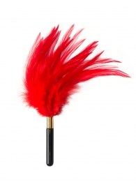Красный перьевой тиклер Plume - 23 см. - Lola Lingerie - купить с доставкой в Серпухове