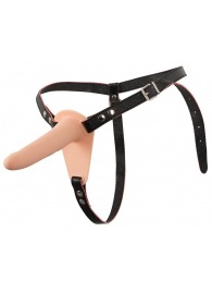 Телесный поясной страпон с вибрацией Vibrating Strap-On - 15,7 см. - Orion - купить с доставкой в Серпухове