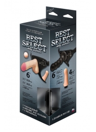 Черный пояс для женщин BEST SELECT с 3 насадками - LOVETOY (А-Полимер) - купить с доставкой в Серпухове