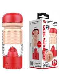 Вибромастурбатор-вагина Emily в красной колбе - Baile - в Серпухове купить с доставкой