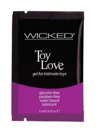 Лубрикант на водной основе для использования с игрушками WICKED Toy Love - 3 мл. - Wicked - купить с доставкой в Серпухове