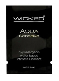 Мягкий лубрикант на водной основе WICKED AQUA Sensitive - 3 мл. - Wicked - купить с доставкой в Серпухове