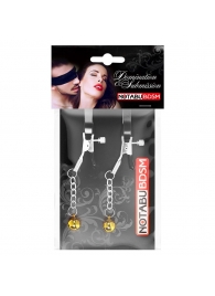 Оригинальные зажимы на соски с желтыми шариками - Notabu - купить с доставкой в Серпухове