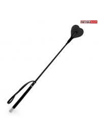 Черный стек с наконечником-сердечком - 54 см. - Notabu - купить с доставкой в Серпухове