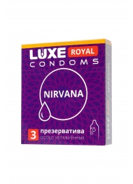 Презервативы с увеличенным количеством смазки LUXE Royal Nirvana - 3 шт. - Luxe - купить с доставкой в Серпухове