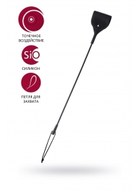 Черный гладкий стек с тонкой ручкой - 48 см. - ToyFa - купить с доставкой в Серпухове