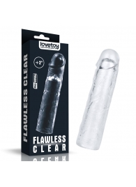 Прозрачная насадка-удлинитель Flawless Clear Penis Sleeve Add 2 - 19 см. - Lovetoy - в Серпухове купить с доставкой