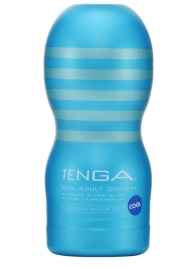 Мастурбатор с охлаждающей смазкой TENGA Original Vacuum Cup Cool - Tenga - в Серпухове купить с доставкой