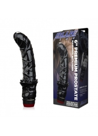 Черный вибромассажер простаты 6  Premium Prostate Massager - BlueLine - в Серпухове купить с доставкой