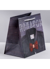 Ламинированный квадратный пакет «Мужской стиль» - 14 х 14 х 9 см. - Сима-Ленд - купить с доставкой в Серпухове