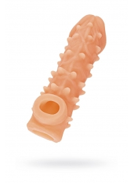 Телесная закрытая насадка с пупырышками Cock Sleeve Size S - 13,8 см. - KOKOS - в Серпухове купить с доставкой