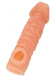 Телесная закрытая насадка с шершавой головкой Cock Sleeve Size S - 13,8 см. - KOKOS - в Серпухове купить с доставкой