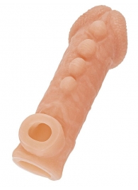 Телесная закрытая насадка с шишечками Cock Sleeve Size S - 13,8 см. - KOKOS - в Серпухове купить с доставкой