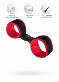 Красно-черные велюровые оковы Anonymo - ToyFa - купить с доставкой в Серпухове