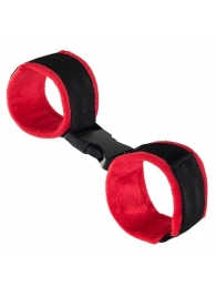 Красно-черные велюровые оковы Anonymo - ToyFa - купить с доставкой в Серпухове