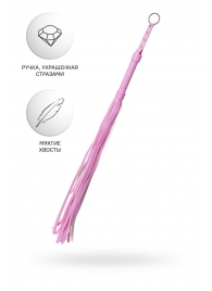 Розовый флоггер Anonymo - 64 см. - ToyFa - купить с доставкой в Серпухове