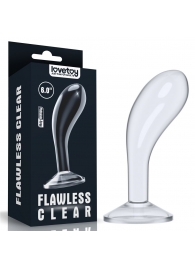 Прозрачный стимулятор простаты Flawless Clear Prostate Plug - 15 см. - Lovetoy - в Серпухове купить с доставкой