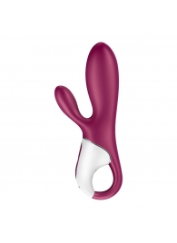 Малиновый вибратор-кролик Hot Bunny с функцией нагрева - 17,5 см. - Satisfyer