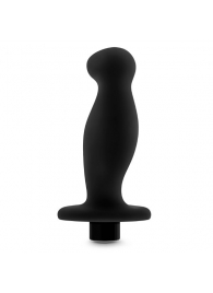 Черный анальный вибромассажёр Silicone Vibrating Prostate Massager 02 - 10,8 см. - Blush Novelties - в Серпухове купить с доставкой