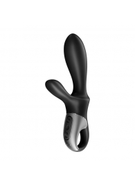Черный анальный вибратор Heat Climax+ с функцией нагрева - 20,6 см. - Satisfyer - в Серпухове купить с доставкой