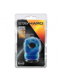 Голубое эрекционное виброкольцо Reusable 5 Function Cock Ring - Blush Novelties - в Серпухове купить с доставкой