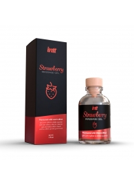 Массажный гель с ароматом клубники Strawberry - 30 мл. - INTT - купить с доставкой в Серпухове