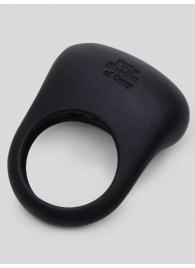 Черное эрекционное виброкольцо Sensation Rechargeable Vibrating Love Ring - Fifty Shades of Grey - в Серпухове купить с доставкой