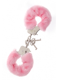 Металлические наручники с розовой меховой опушкой METAL HANDCUFF WITH PLUSH PINK - Dream Toys - купить с доставкой в Серпухове